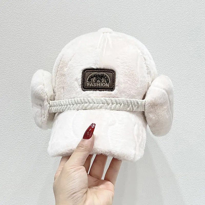 Winter Plush Duckbill Cap for Women with Earflaps - Image 2