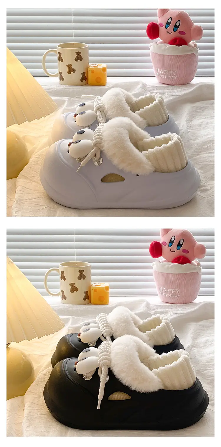 Funny Bear Slippers Winter Warm Non-Slip White — feature 16