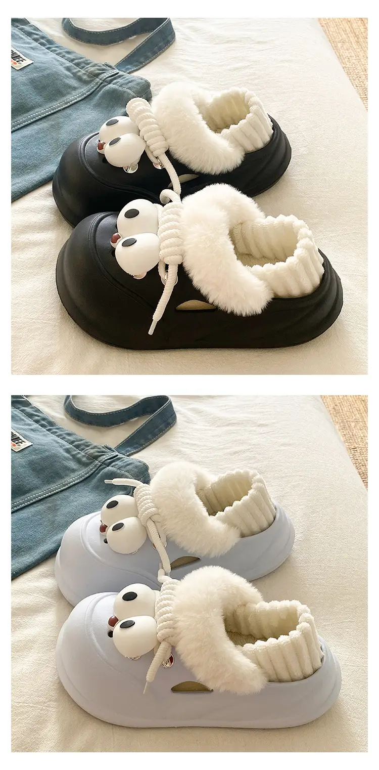 Funny Bear Slippers Winter Warm Non-Slip White — feature 18