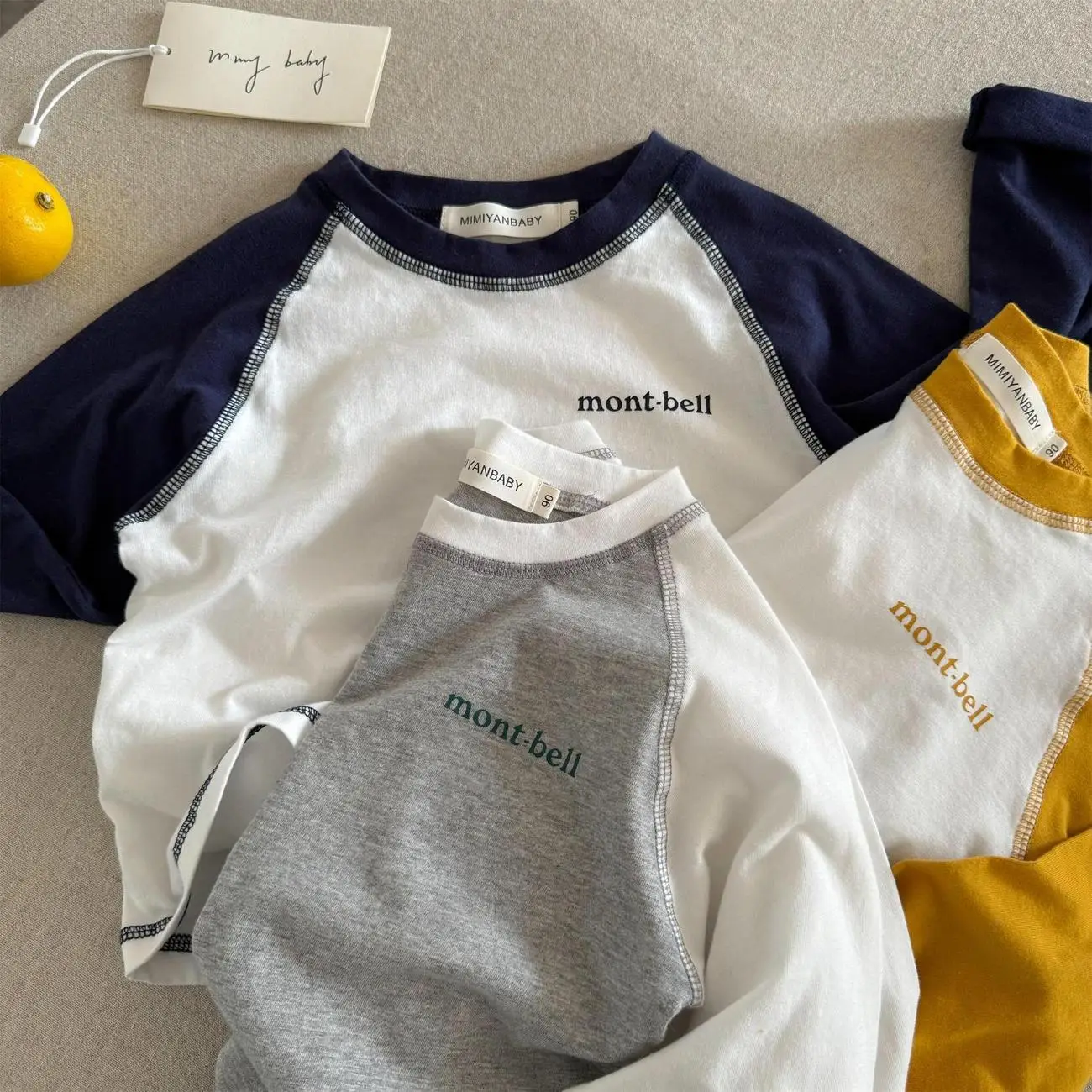 Children's 25" Sleeve T-Shirt Set Mont Bell Cotton — feature 2