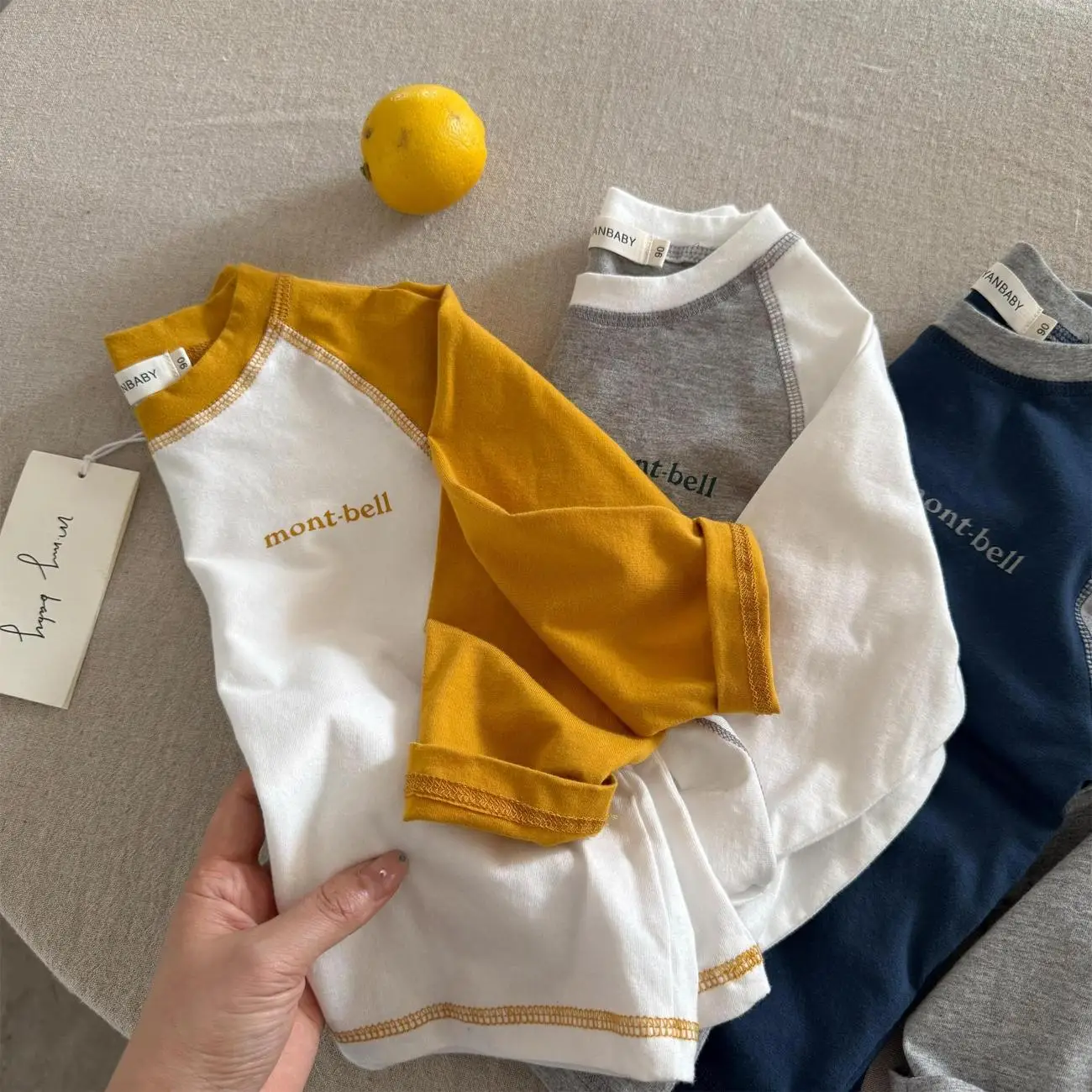 Children's 25" Sleeve T-Shirt Set Mont Bell Cotton — feature 4