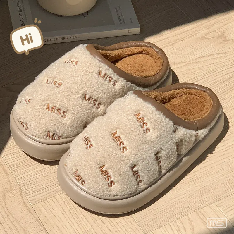 2025 Men Women Cotton Slippers Winter Warm Non-Slip - Image 4