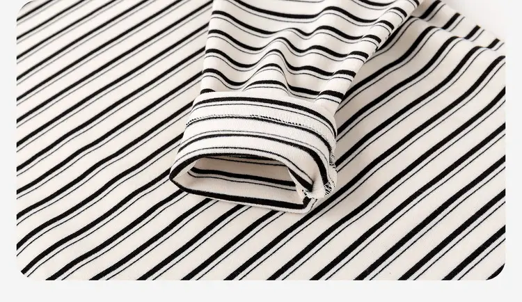 Boys Striped Half-Turtleneck T-Shirt Spring Clothing — feature 34