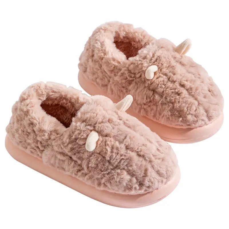 Women's Chao Warm Furry Heel Slippers Winter - Image 17
