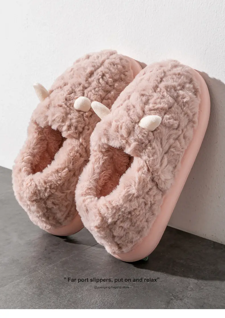 Women's Chao Warm Furry Heel Slippers Winter — feature 14