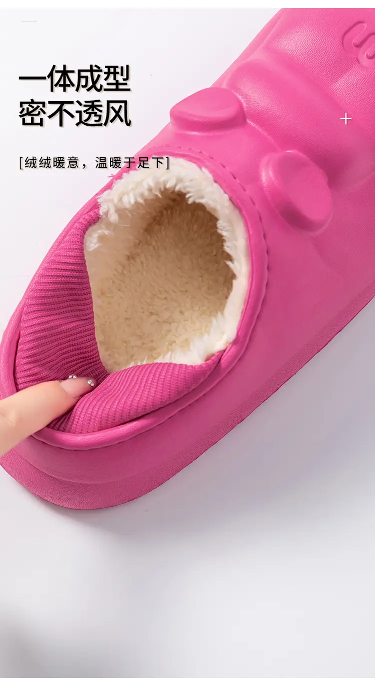 Women's Green Fleece Lined Home Slippers Winter Warm Indoor Outdoor — feature 5