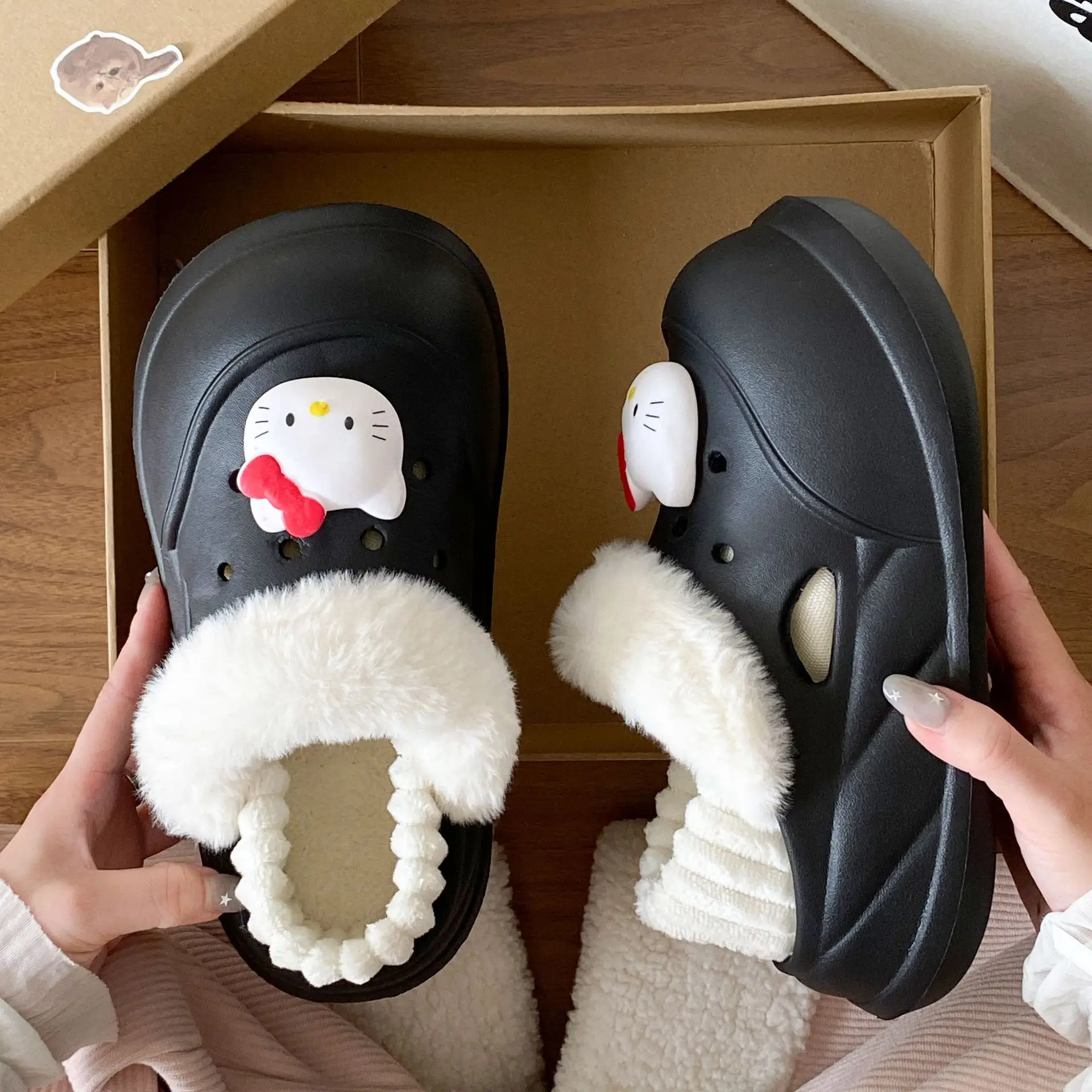 Furry Bear Slippers Women Warm Winter Slippers - Image 45