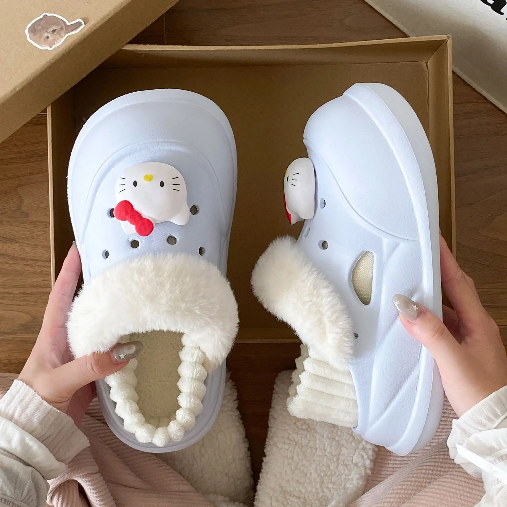 Furry Bear Slippers Women Warm Winter Slippers - Image 46