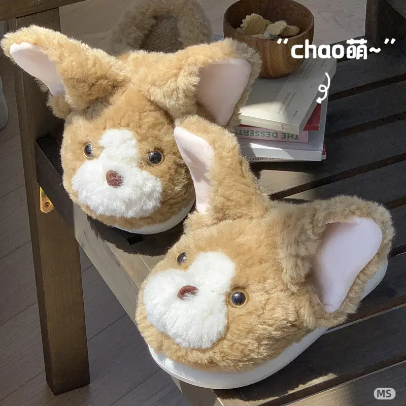 2025 New Cute Cotton Slippers Devon Meow Warm Women's Shoes for Outer Wear at Home Thickeneded Soft-Soled Cotton Slippers - Image 7