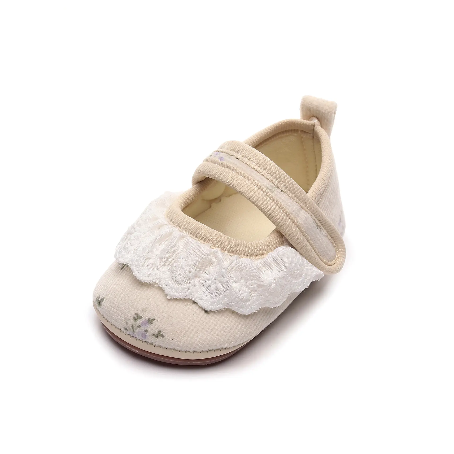 Soft-Soled Lace Baby Shoes for Girls 0-3-6M