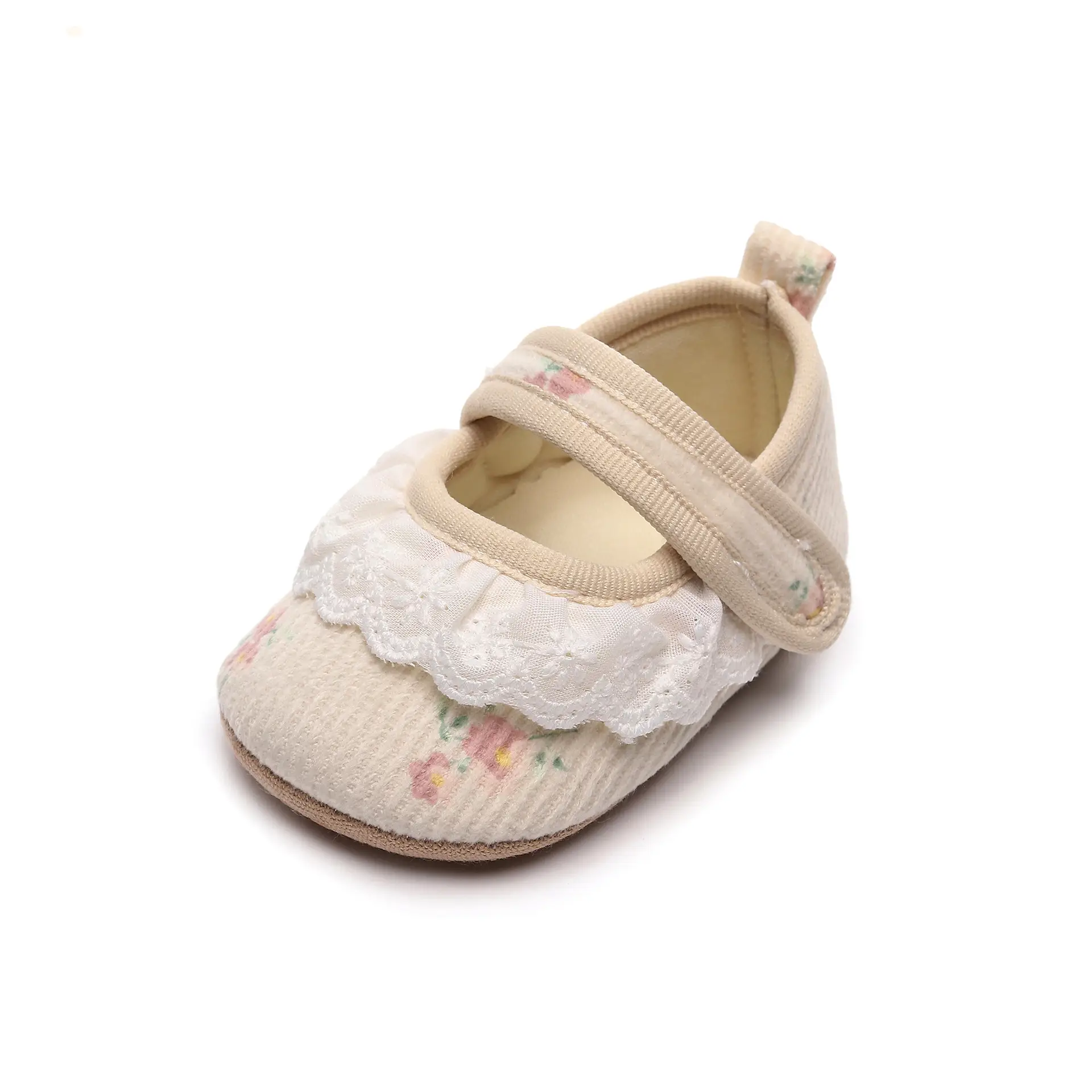 Soft-Soled Lace Baby Shoes for Girls 0-3-6M