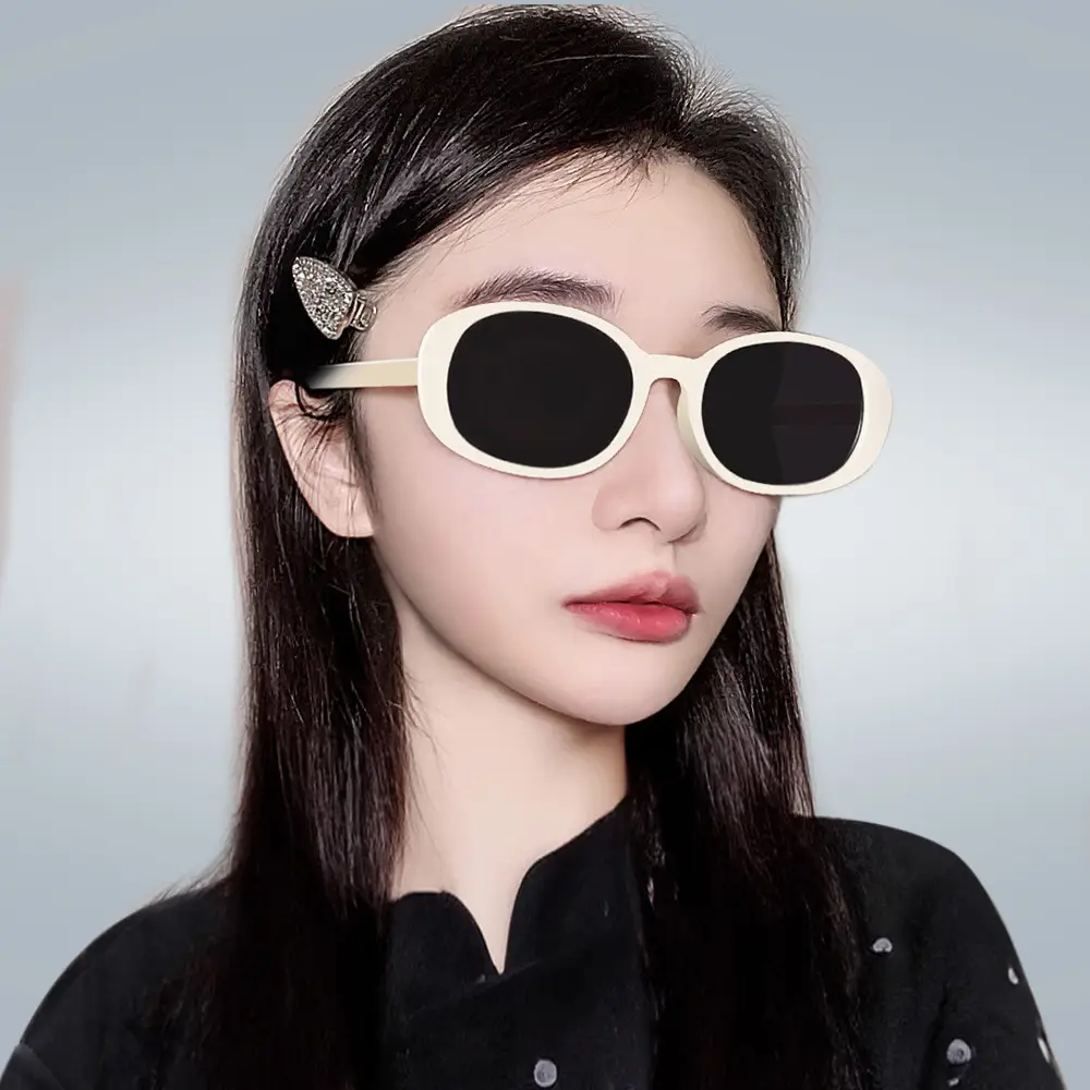 Women Polarized Anti-UV Sunglasses Slim Round Face