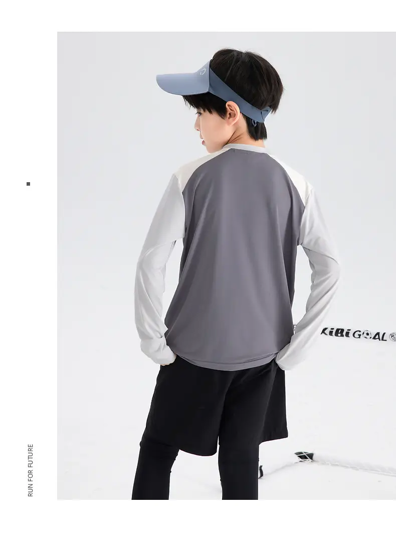 Boys Tennis Shirt Sleeveless Grey White 2026 — feature 22