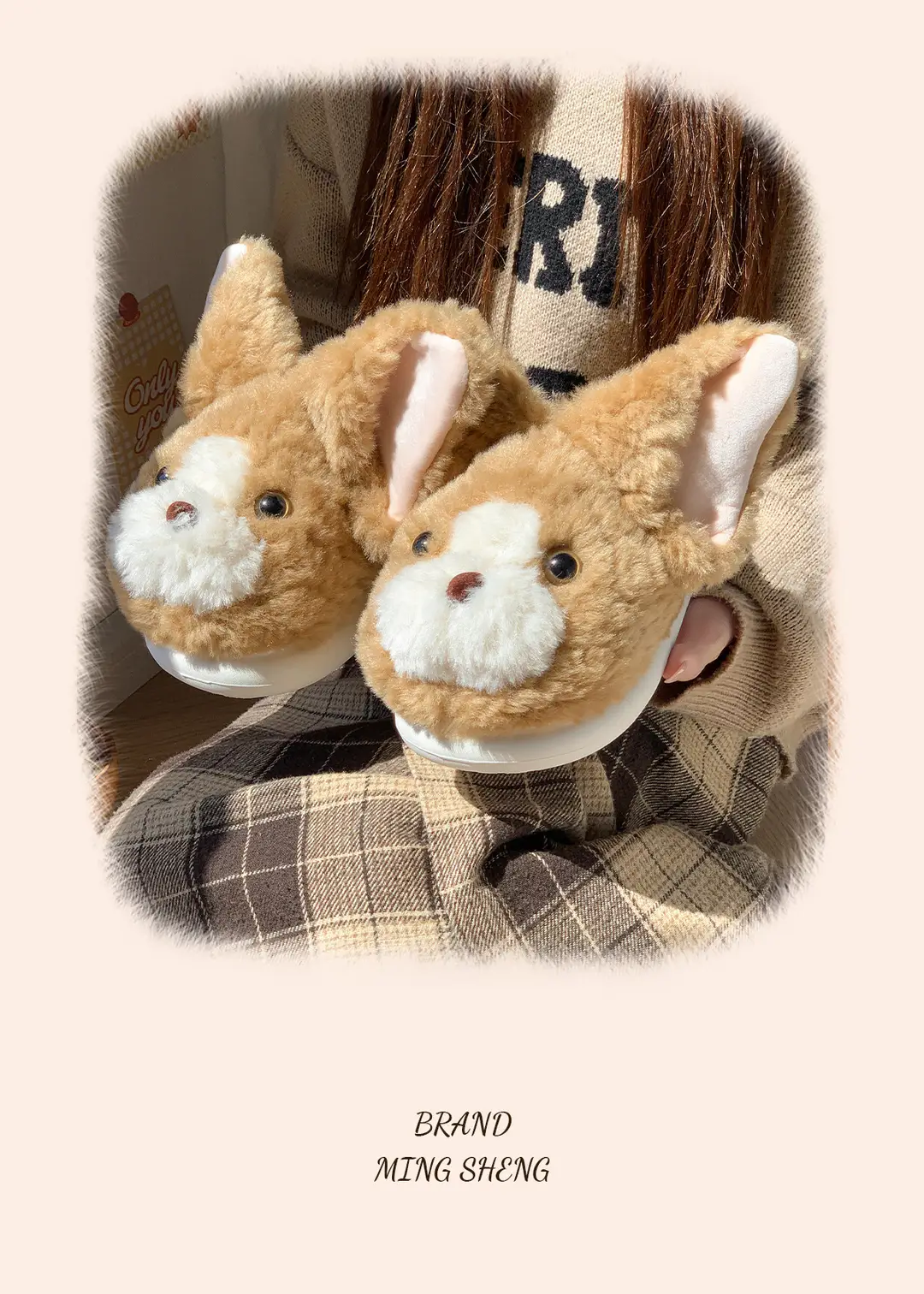 Devon Cat Plush Cotton Slippers for Women in Autumn and Winter New Style Warm Indoor and Outdoor Wear Thickeneded Cute Student Internet Celebrity Cotton Shoes — feature 5