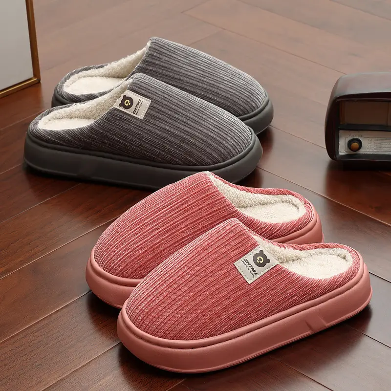 Women Cotton Slippers Pink Warm Autumn Winter - Image 8