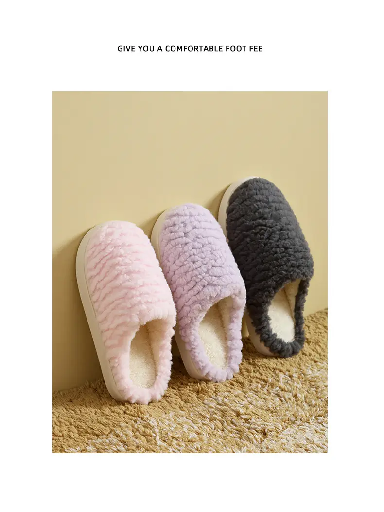 2026 New Model Home Comfort Cotton Slippers for Women, Autumn and Winter Indoor Warm Plush Soft-Soled Slippers for Men, Wholesale — feature 10