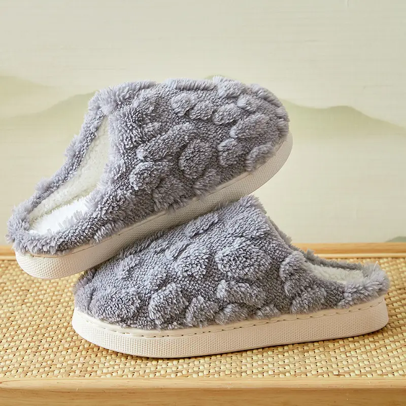 2026 New Model Home Comfort Cotton Slippers for Women, Autumn and Winter Indoor Warm Plush Soft-Soled Slippers for Men, Wholesale