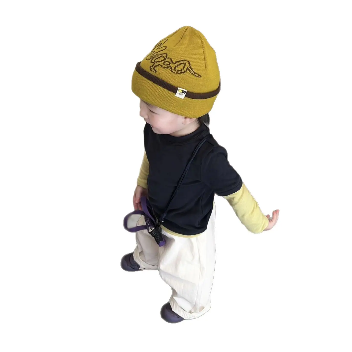 Boys' Faux Embroidered T-Shirt White Pants Set - Image 7