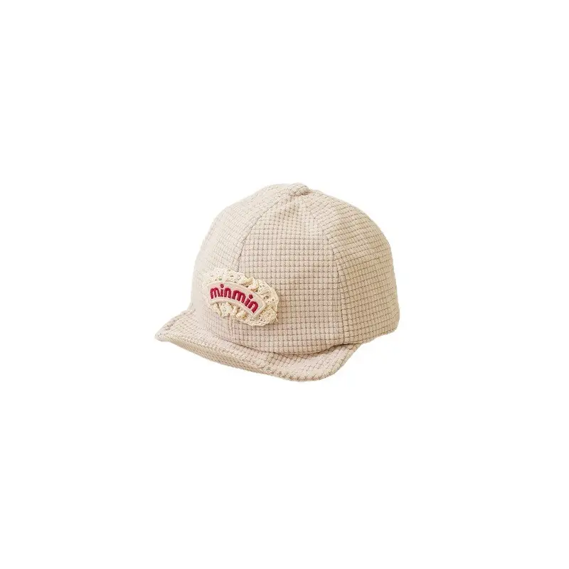 Baby Cap Beige Corduroy Lace Spring Autumn - Image 7