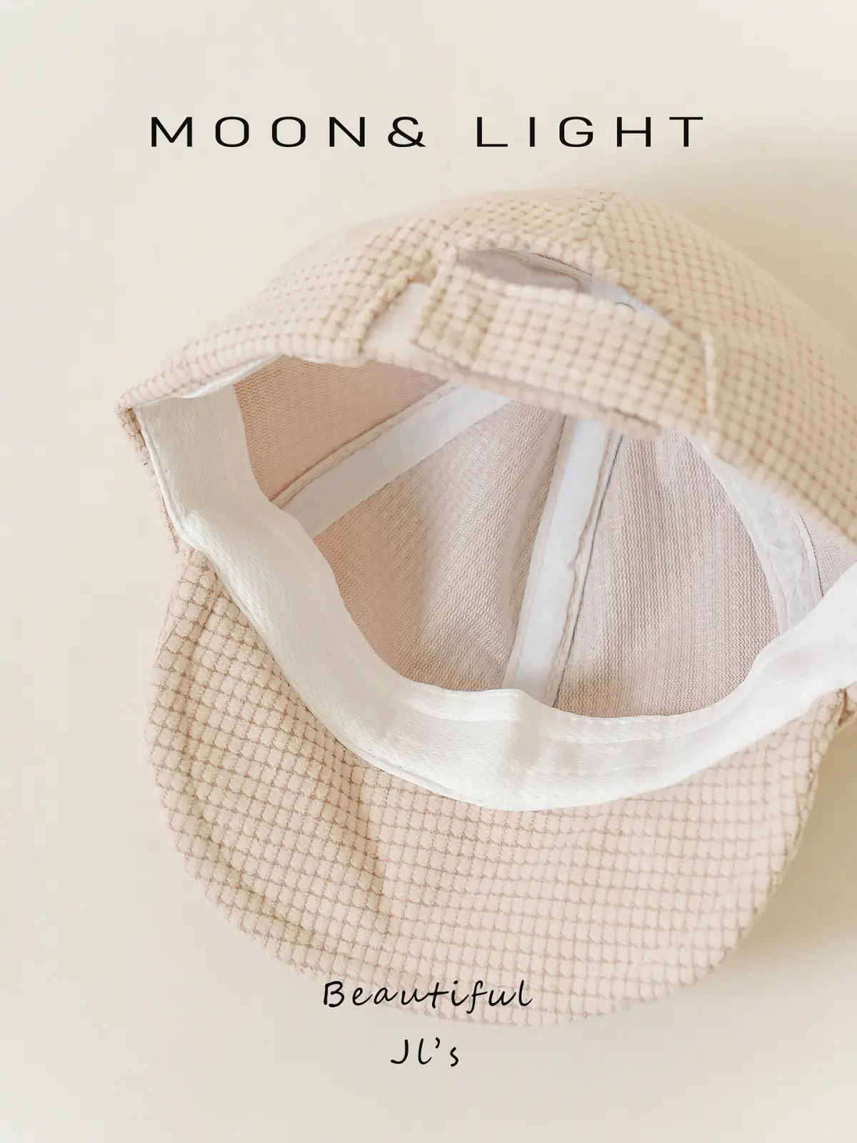 Baby Cap Beige Corduroy Lace Spring Autumn — feature 5
