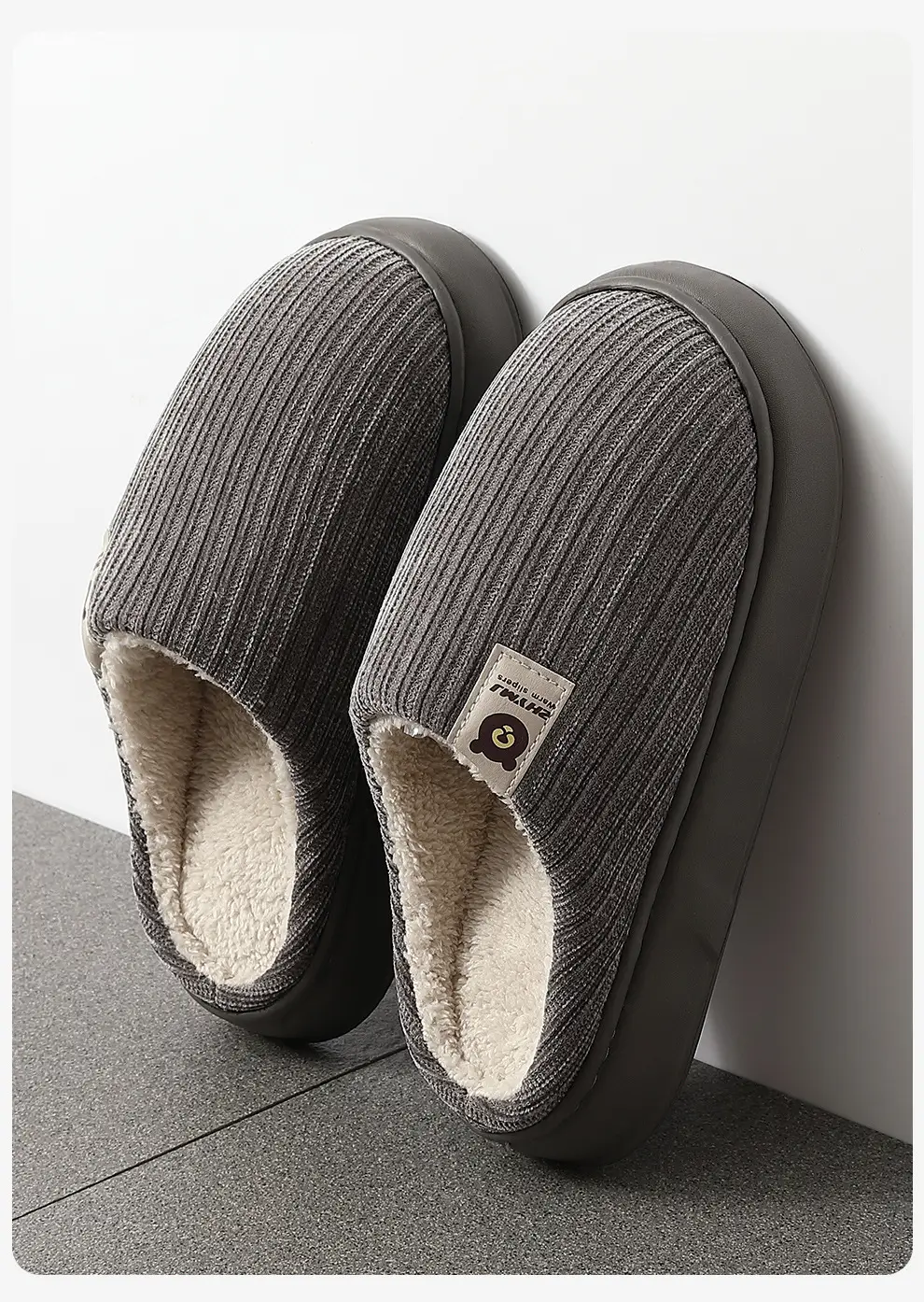 Women Cotton Slippers Pink Warm Indoor Autumn Winter — feature 22