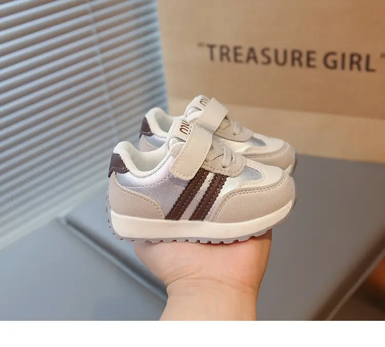 Men Women Baby Sneakers 2025 White Brown Soft Sole — feature 16