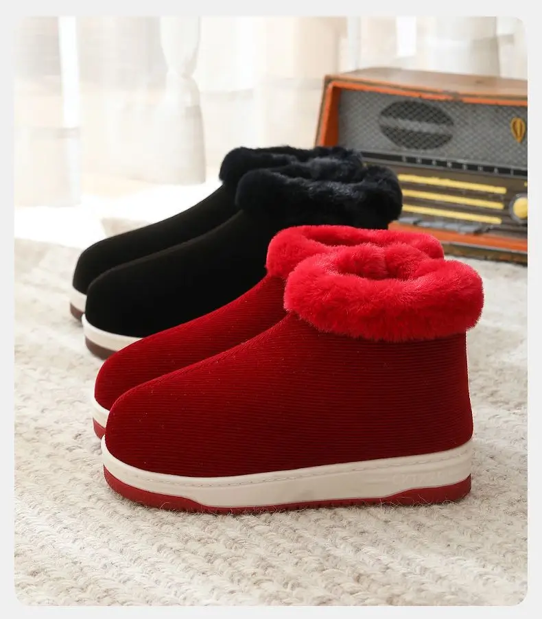 Women Winter Fleece Lined Slippers Black — feature 17