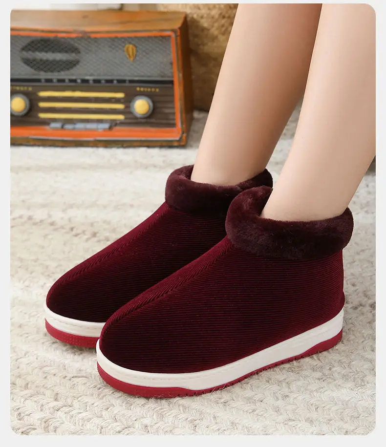 Women Winter Fleece Lined Slippers Black — feature 19