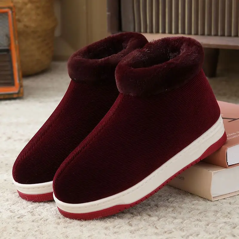 Women Winter Fleece Lined Slippers Black - Image 2