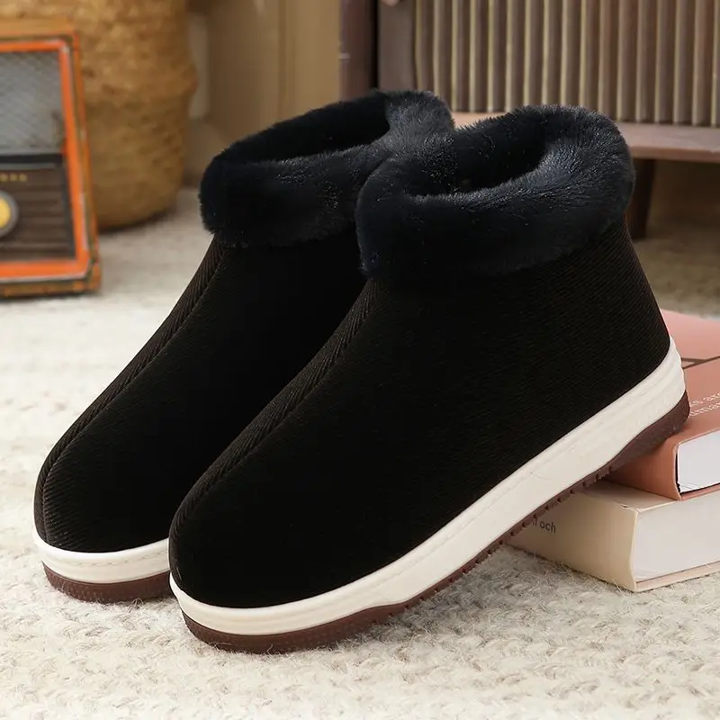 Women Winter Fleece Lined Slippers Black - Image 4