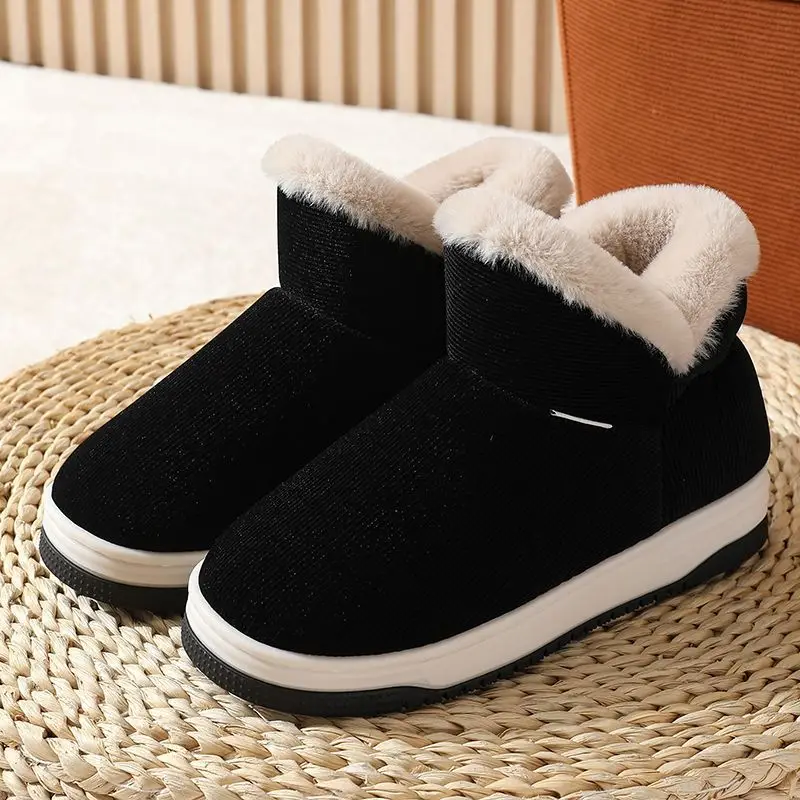 Women Winter Fleece Lined Slippers Black - Image 7