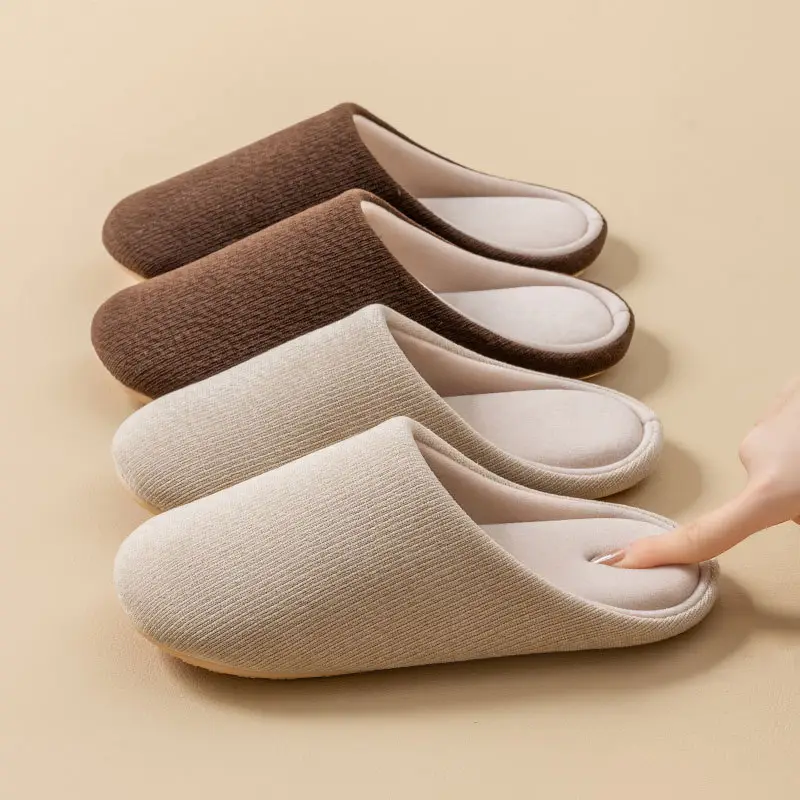Japanese-Style Silent Slippers for Women Soft Cotton Autumn Winter - Image 11