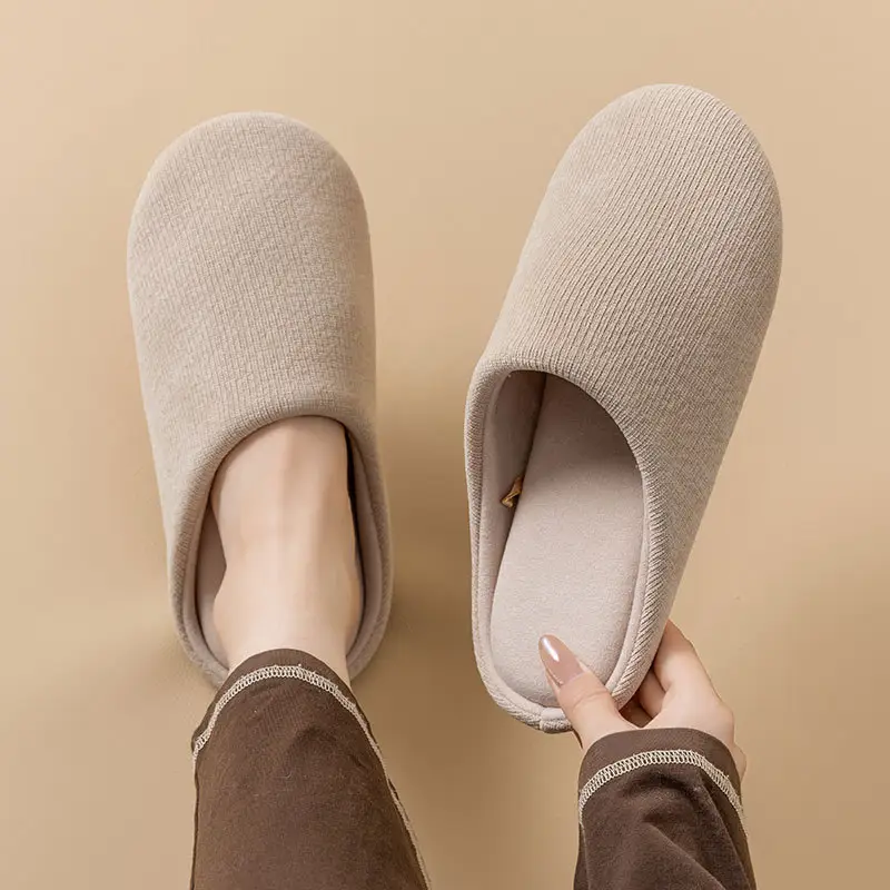 Japanese-Style Silent Slippers for Women Soft Cotton Autumn Winter - Image 12