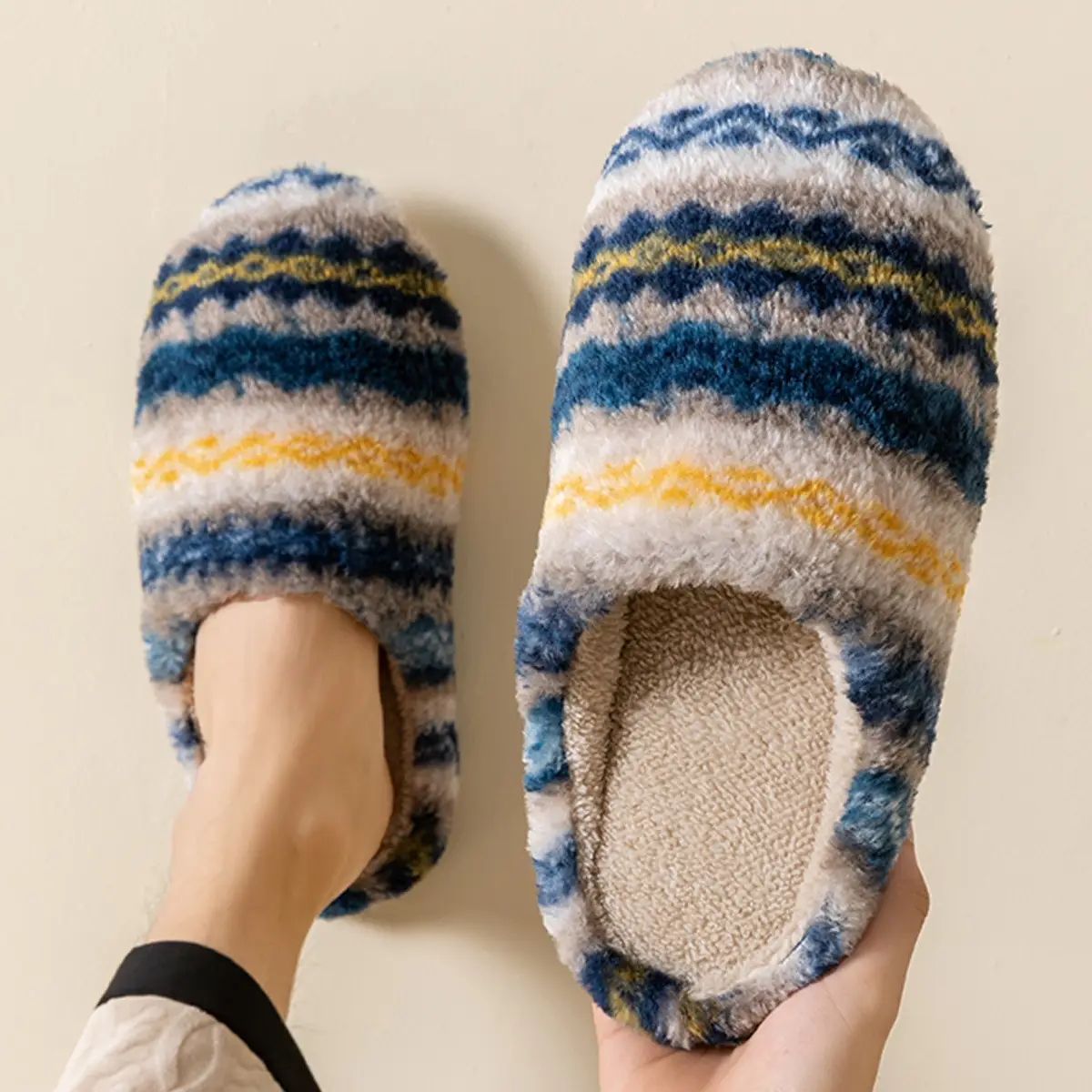 Japanese-Style Silent Slippers for Women Soft Cotton Autumn Winter - Image 7