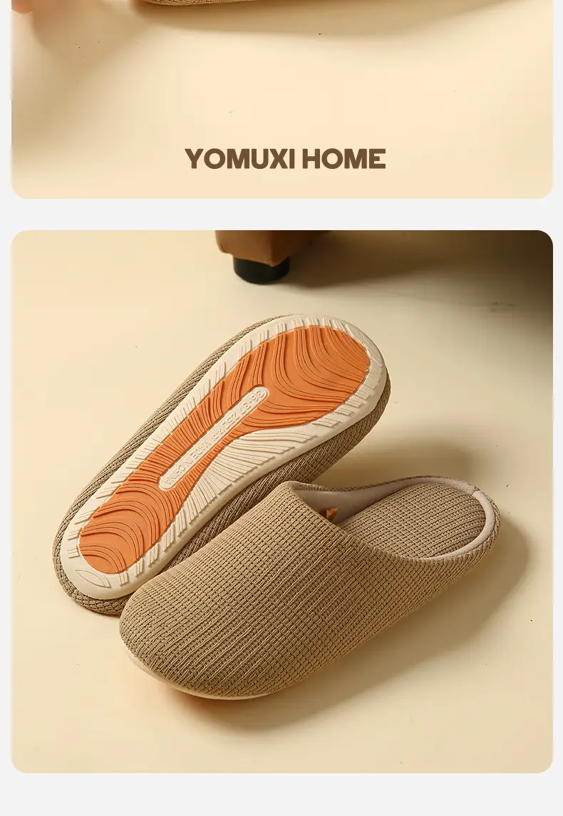 Japanese-Style Four-Season Silent Non-Slip Slippers for Women Soft-Soled Cotton and Linen Cotton Slippers for Hospitality Office Home Indoor Floor Men — feature 10