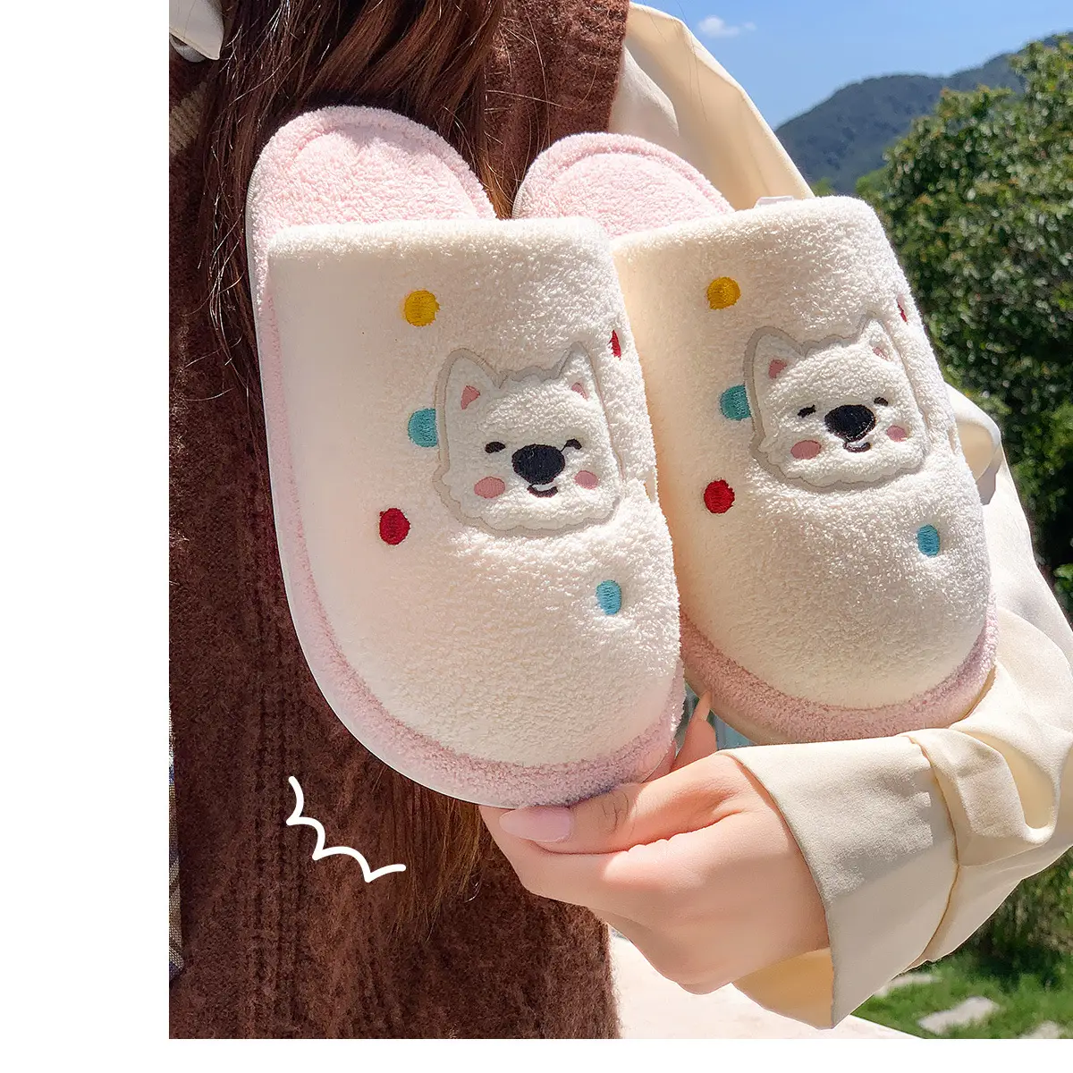 Cute Bear Plush Winter Slippers for Women — feature 15