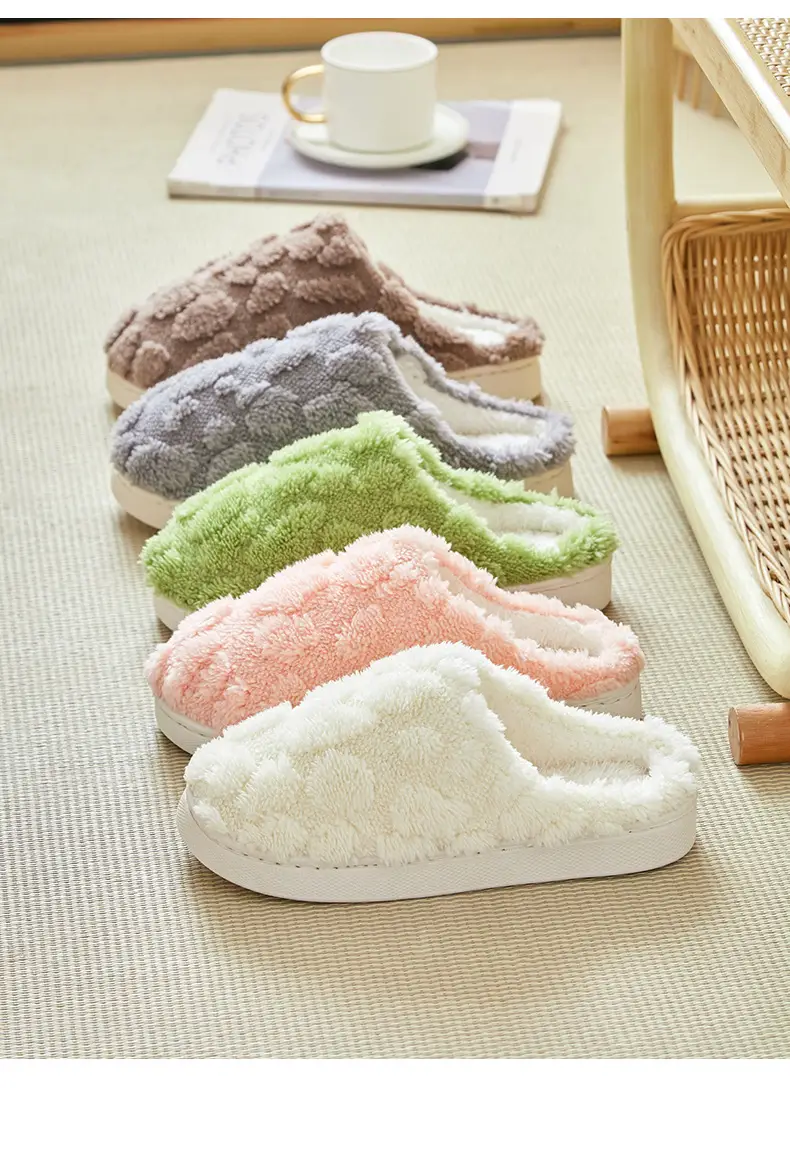 Women's Cotton Slippers for Autumn and Winter, New Indoor Home Comfort Warm Thick-Soled Plush Slippers for Men, Xiyin Label Wholesale — feature 13