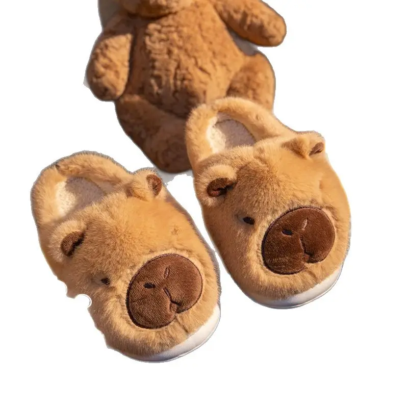 Cute Cartoon Stuffed Cotton Slippers Women's 2025 Winter - Image 7