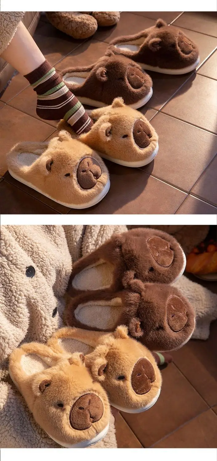 Cute Cartoon Stuffed Cotton Slippers Women's 2025 Winter — feature 5