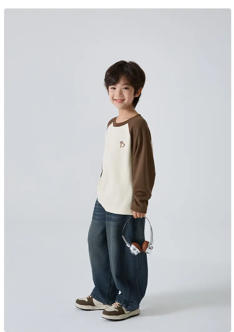 2025 Winter Boys T-Shirt Blue Korean Style Warm Long Sleeve — feature 11
