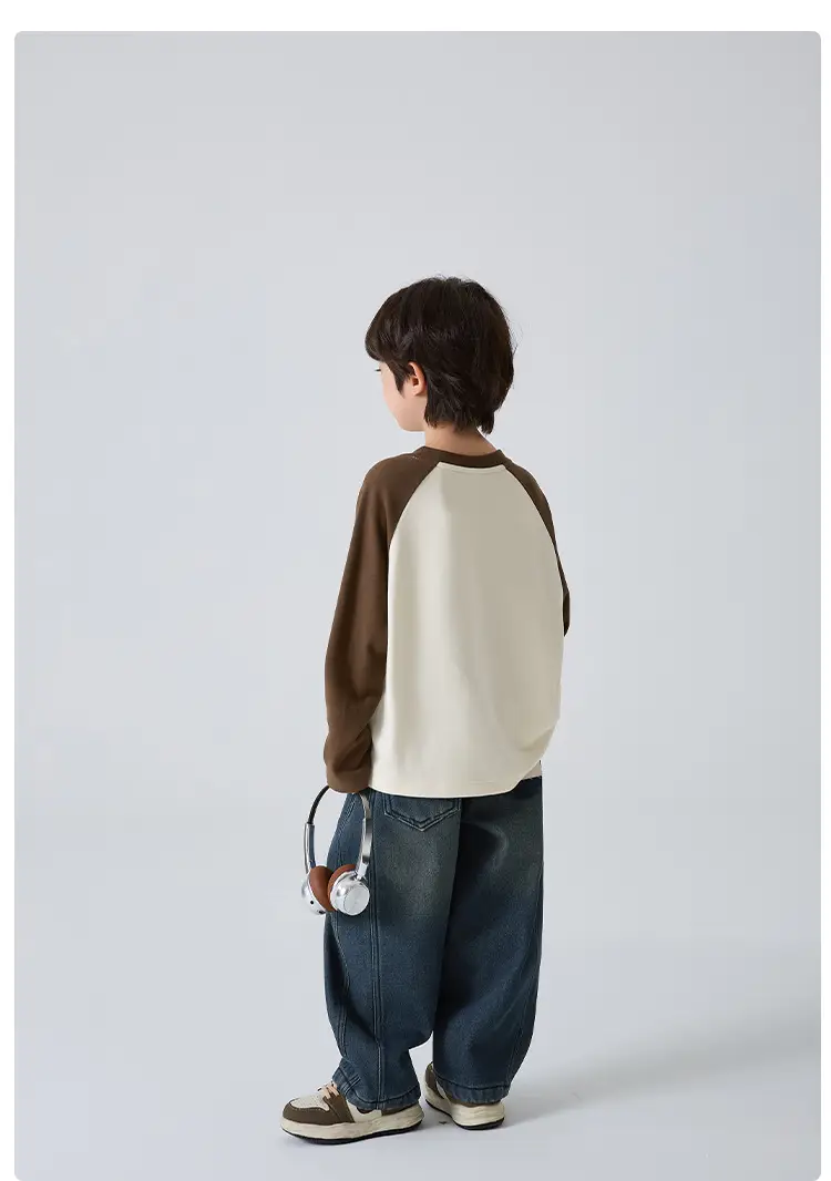 2025 Winter Boys T-Shirt Blue Korean Style Warm Long Sleeve — feature 12