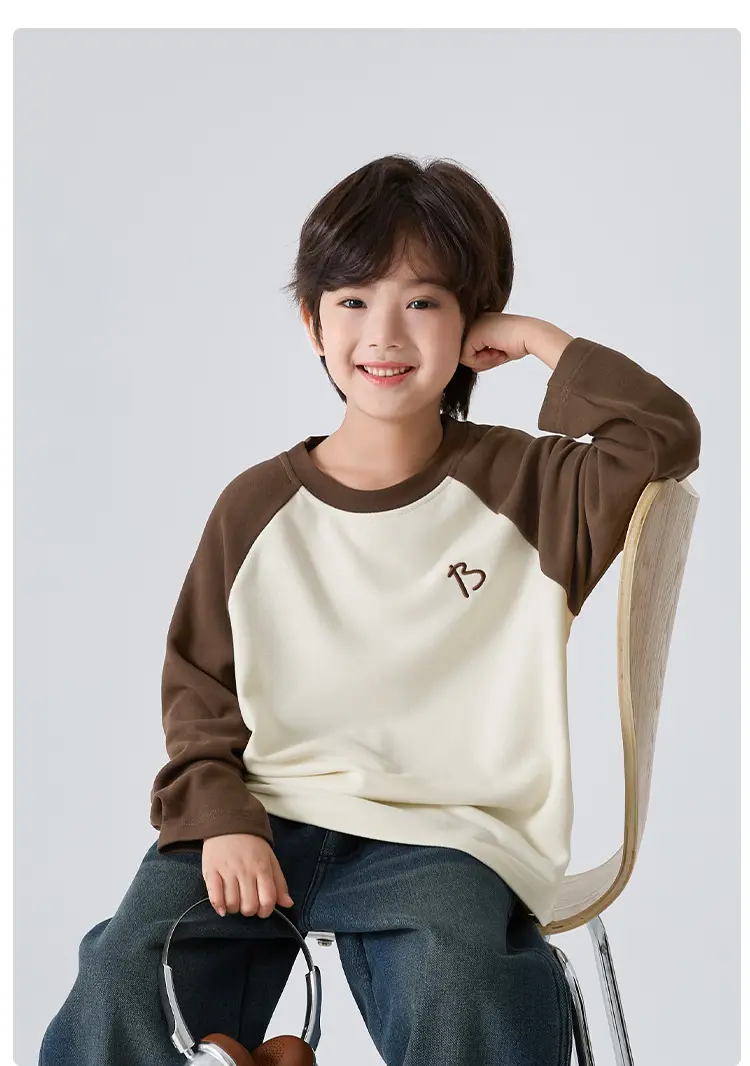 2025 Winter Boys T-Shirt Blue Korean Style Warm Long Sleeve — feature 13