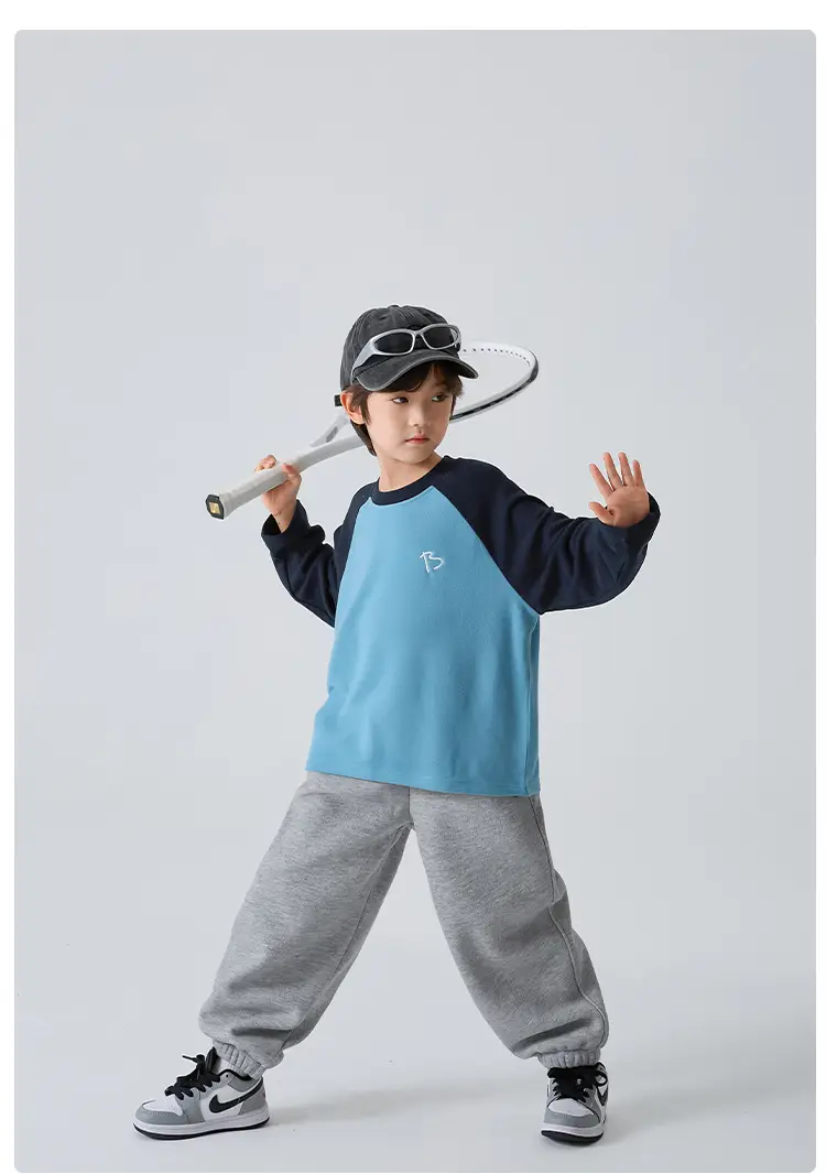 2025 Winter Boys T-Shirt Blue Korean Style Warm Long Sleeve — feature 16