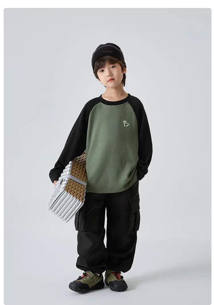 2025 Winter Boys T-Shirt Blue Korean Style Warm Long Sleeve — feature 18