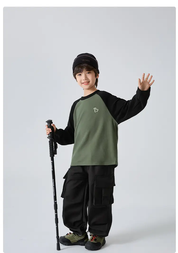 2025 Winter Boys T-Shirt Blue Korean Style Warm Long Sleeve — feature 20