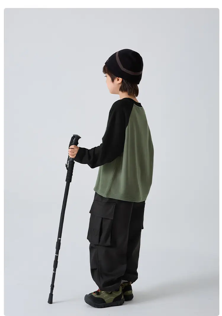 2025 Winter Boys T-Shirt Blue Korean Style Warm Long Sleeve — feature 21