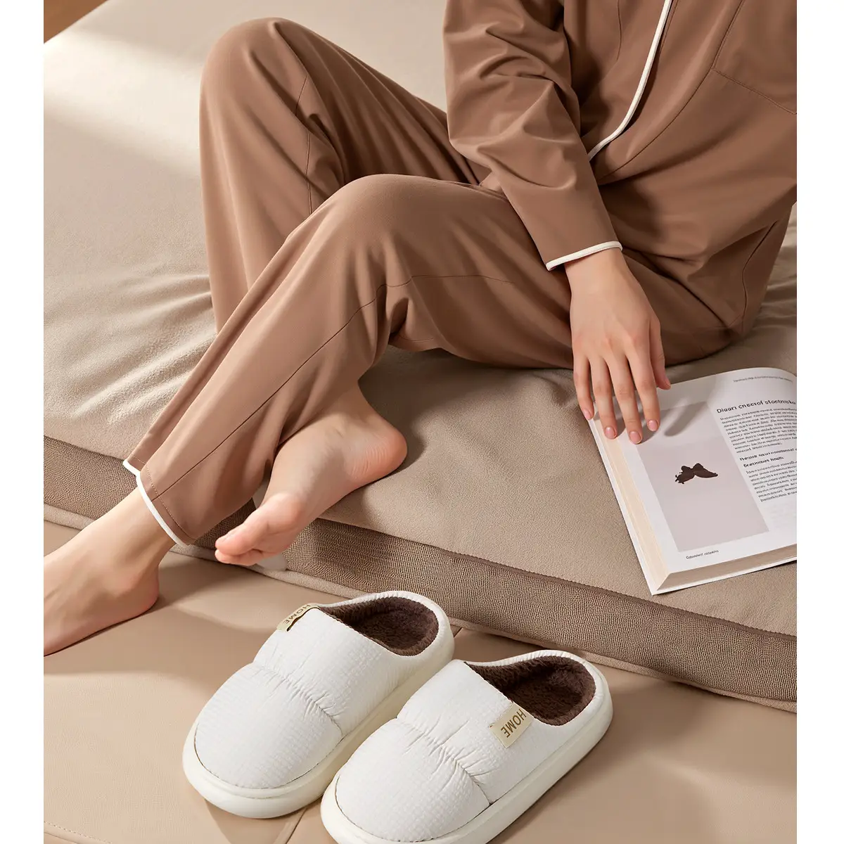 Waterproof Cotton Slippers for Men, Warm Thick-Soled Indoor Use — feature 9