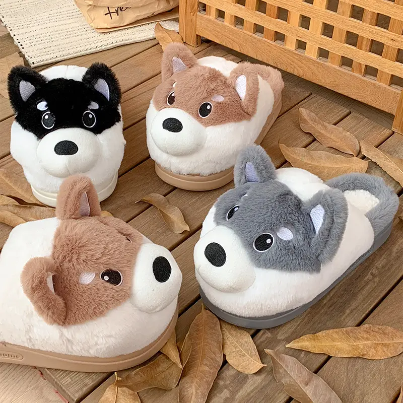 Cute Husky Cotton Slippers Winter 2025 - Image 6