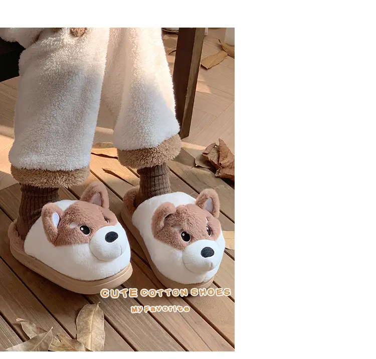 Cute Husky Cotton Slippers Winter 2025 — feature 9