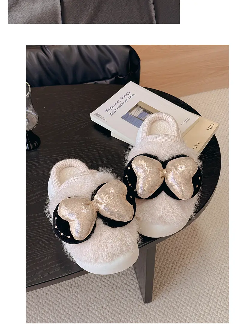Women's Velvet Warm Slippers Women's Home Winter Soft Anti-Slip — feature 5